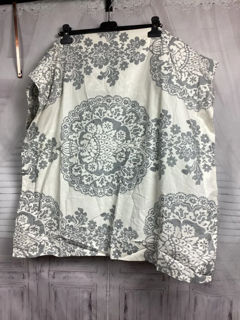 Pottery Barn Duvet and 2 Shams Gray & White King/Cali King